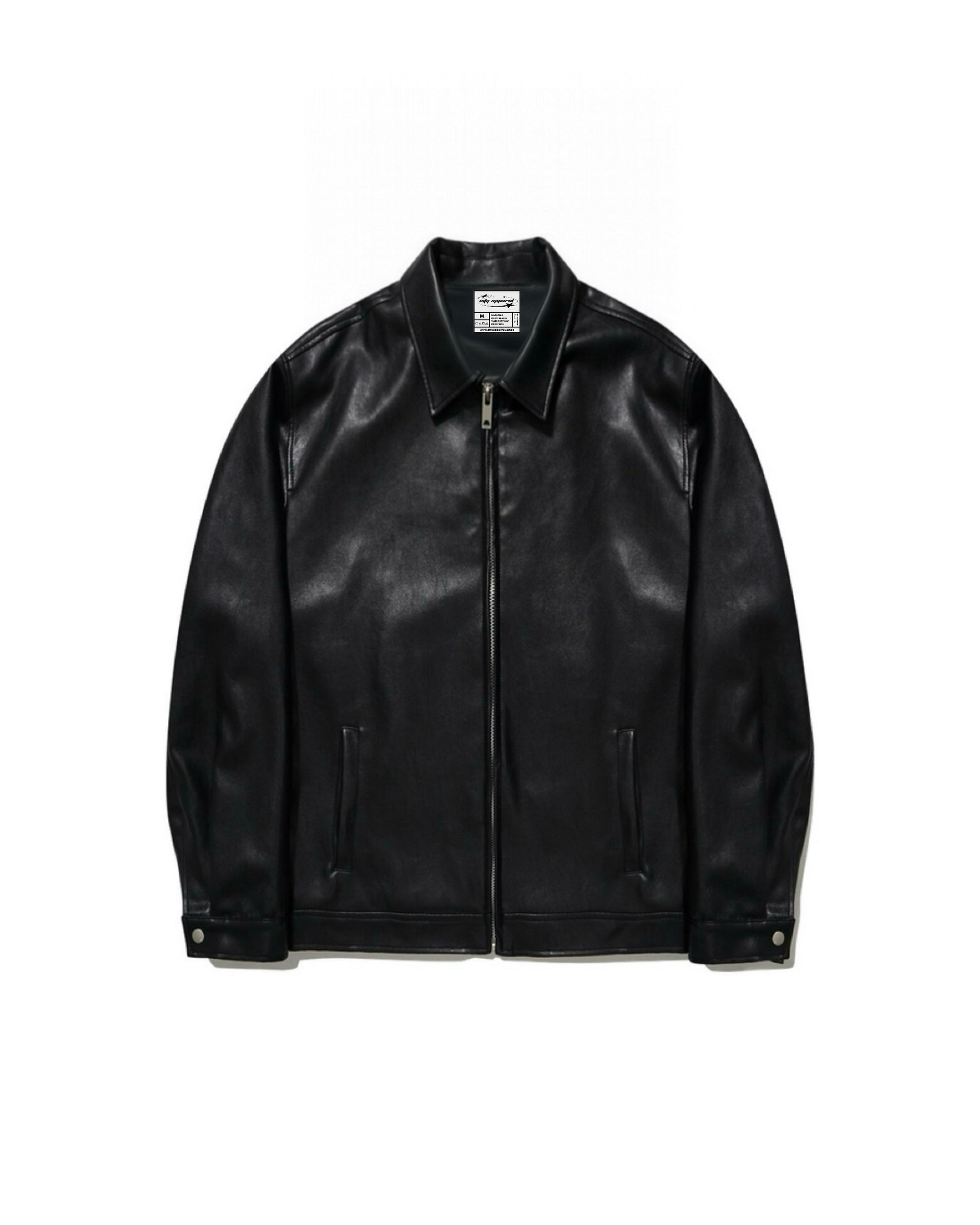 Classic Black Collar Leather Jacket – City Apparel Premium Collection