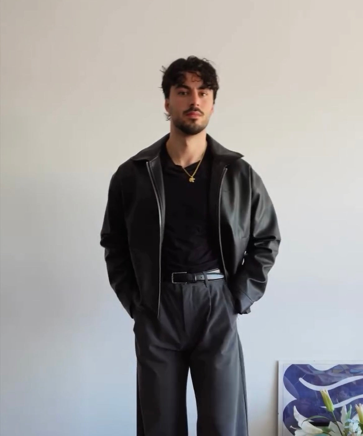 Classic Black Collar Leather Jacket – City Apparel Premium Collection