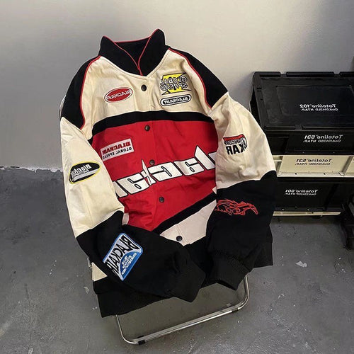 Blackair Vintage Racing Jacket – Red & Cream Street Edition