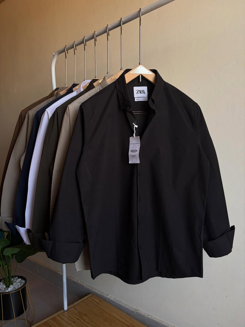 City Apparel Premium Linen Cotton Shirt – Classic Black