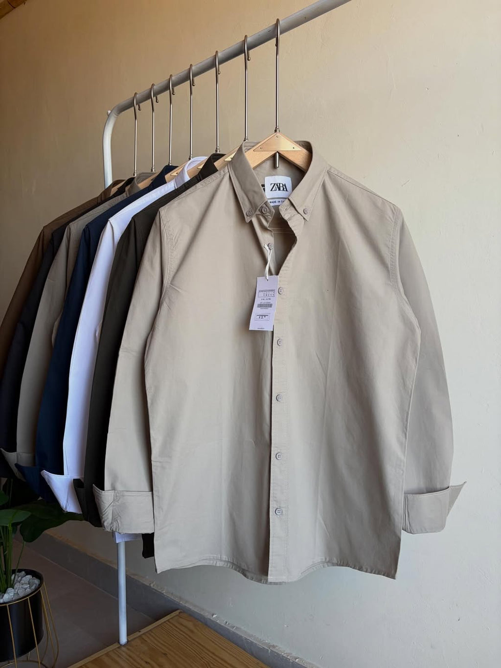 City Apparel Premium Linen Cotton Shirt – Classic Light Beige