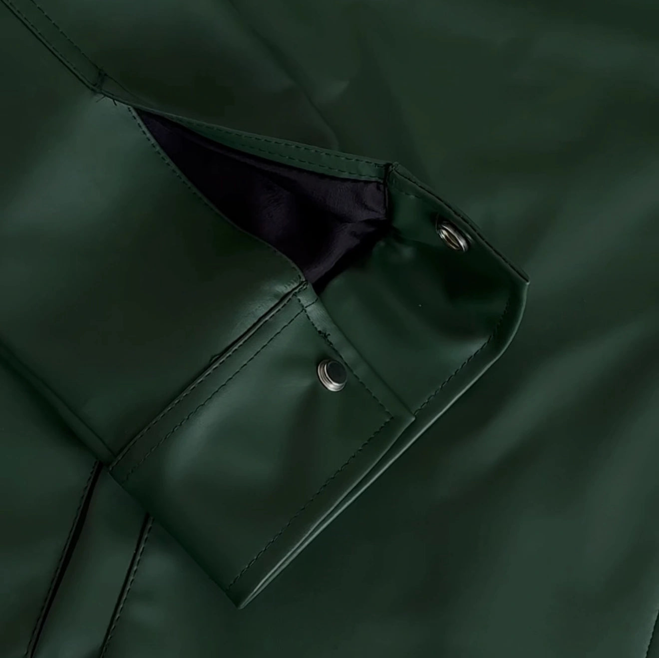 Classic Forest Green Collar Leather Jacket – City Apparel Premium Collection.