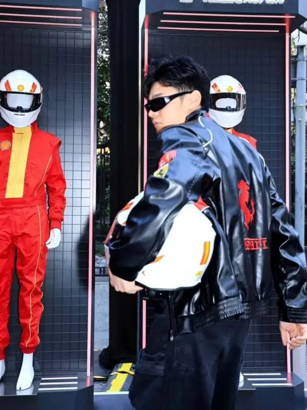 Ferrari Leather Jacket – Premium F1 Racing Style | City Apparel