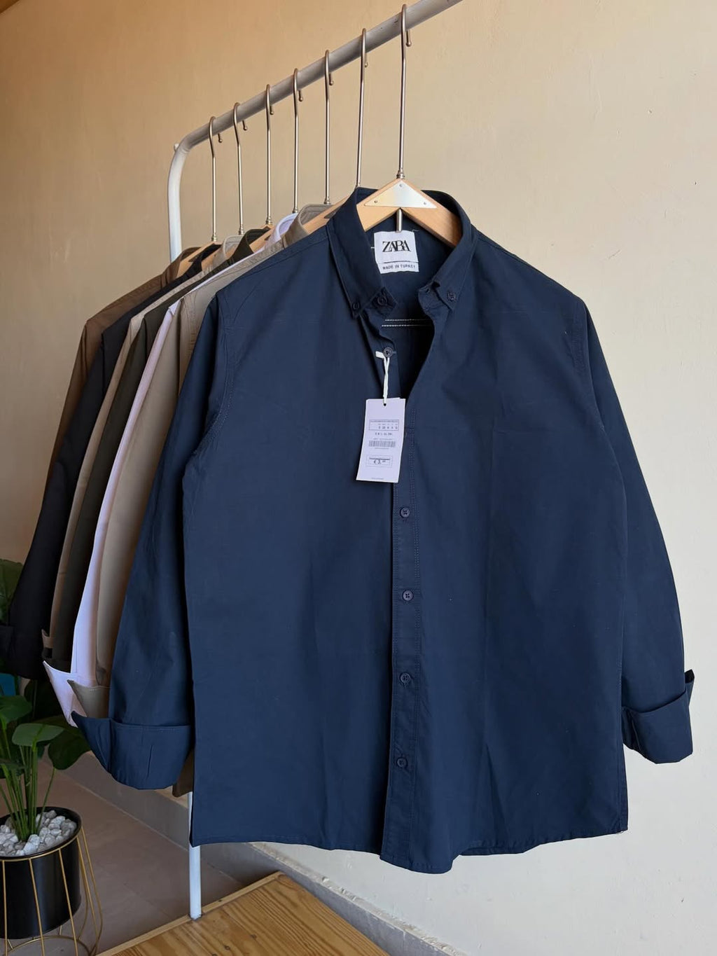 City Apparel Premium Linen Cotton Shirt – Classic Navy Blue