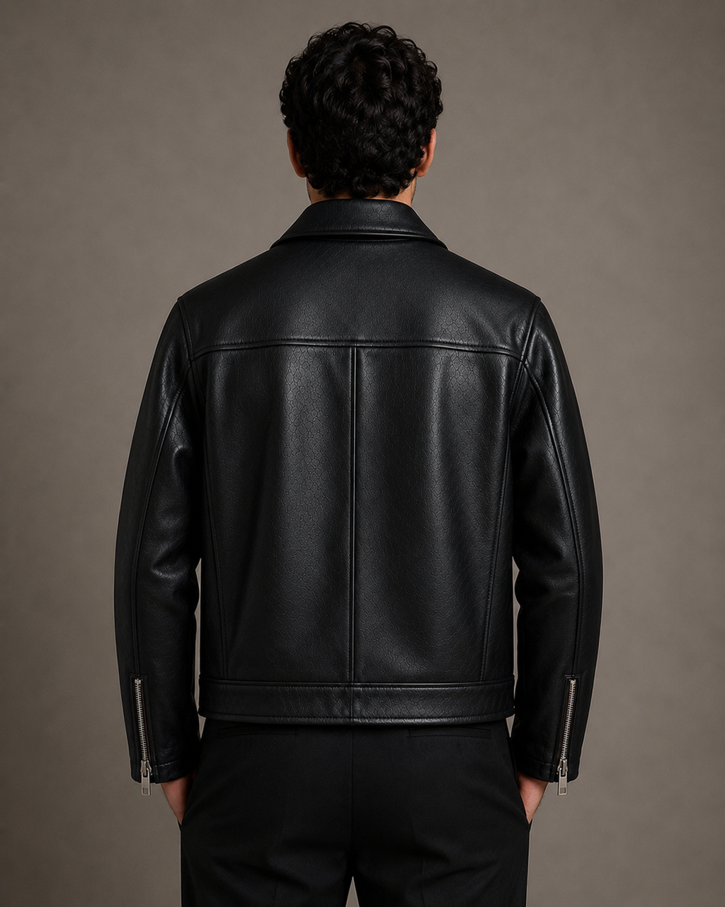 City Apparel Premium Black Leather Jacket for Men | Classic Toggle Closure | Regular Fit